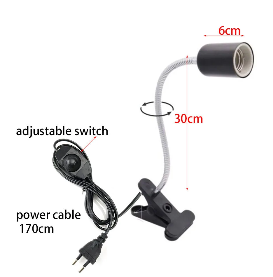 UVA UVB Reptile lamp holder bulb Set with Clip Turtle Bulb Lamp Tortoises kit Heating Thermometer Hygrometer Basking Lamp Kit
