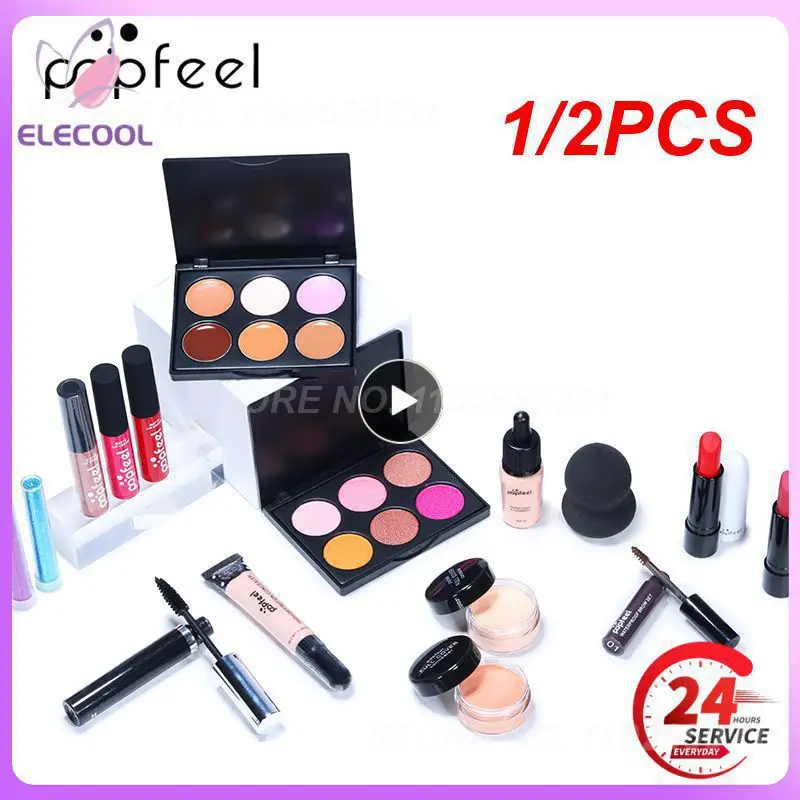 

1/2PCS ALL IN ONE Full Professional Cosmetics Makeup kit(eyeshadow, lip gloss,lipstick,makeup brushes,eyebrow,concealer)withbag