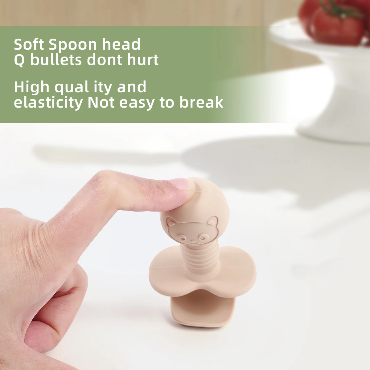 2 قطعة/المجموعة BPA الحرة سيليكون شوكة ملعقة الطفل...