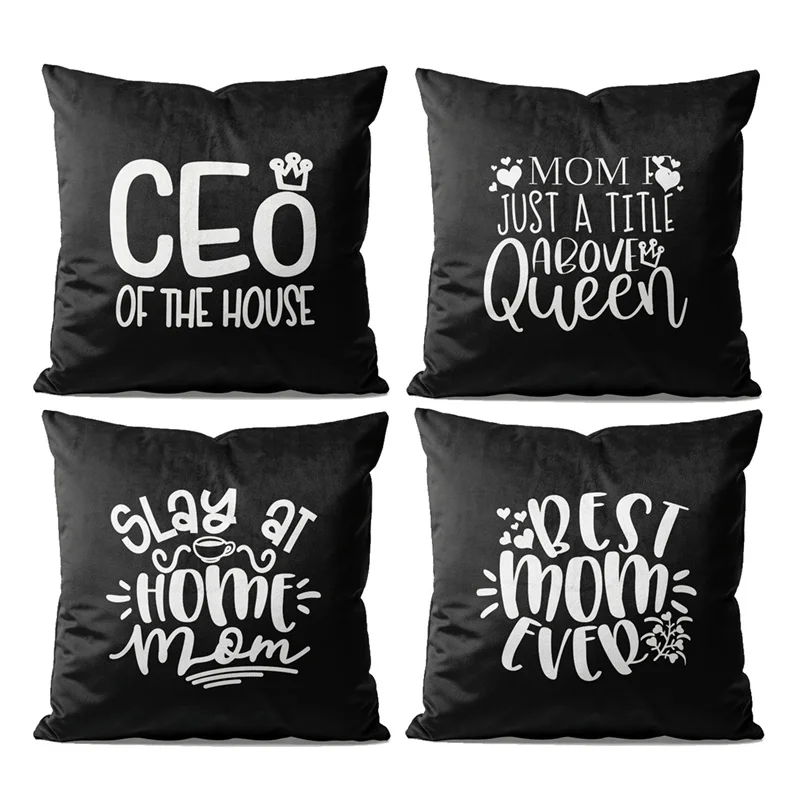 

Gaslight Gatekeep Girlboss набор из 4 лучших мамочек, забавный подарок для мамы на день матери, наволочки 45 см x 45 см