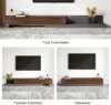 Extendable TV Stand Retractable Media Console with 3 Drawers Modern Entertainment Center Up to 120" (78.7" W×15.7" D×13.8" H) 3
