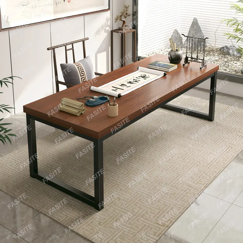 

Writing brush calligraphy table, solid wood color writing table, large board desk, writing table