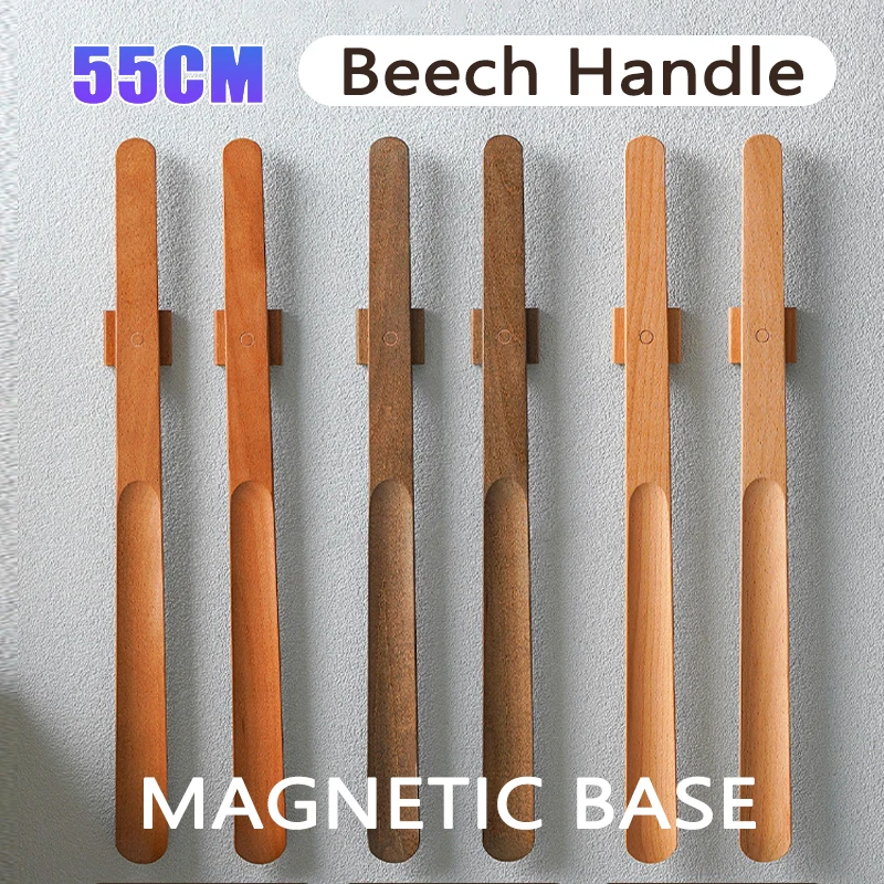 55CM Magnetic Shoehorn Wooden Long Handle For Shoes Wear Shoe Easier