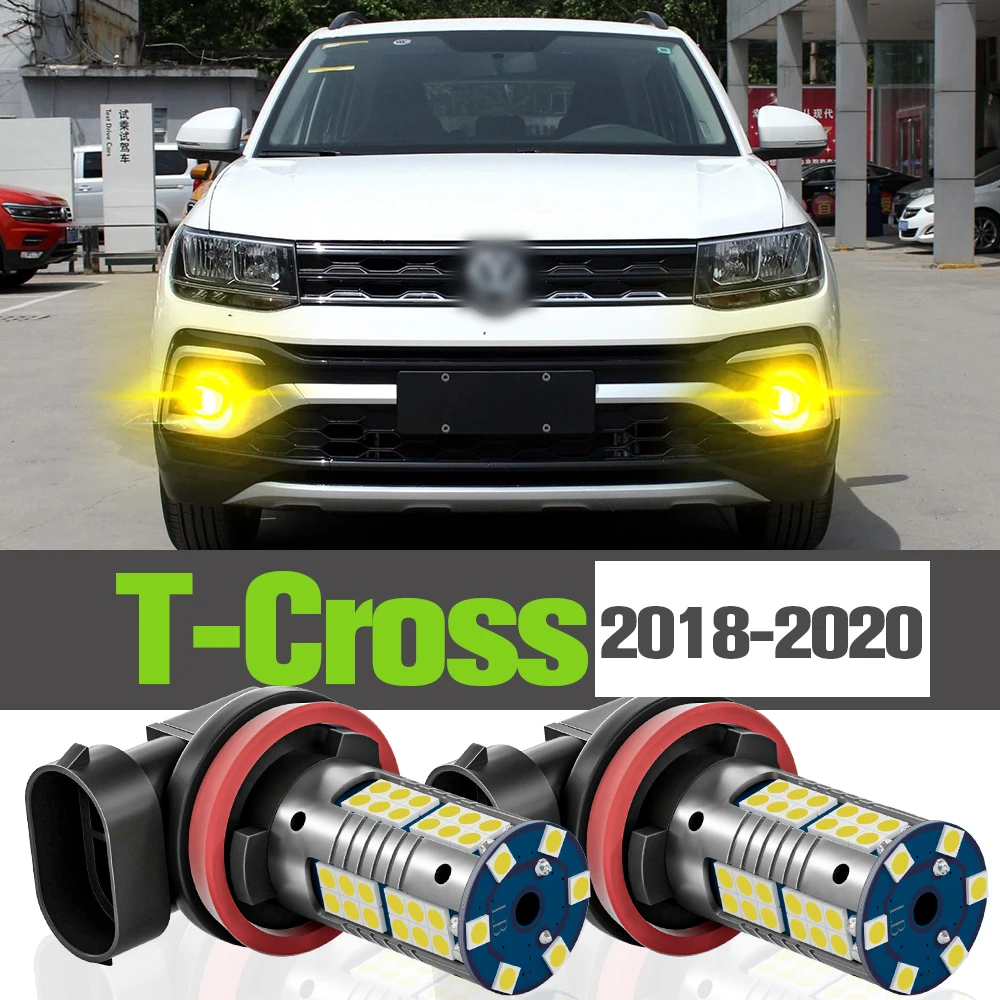 

2x LED Fog Light Accessories Lamp For Volkswagen VW T-Cross 2018 2019 2020
