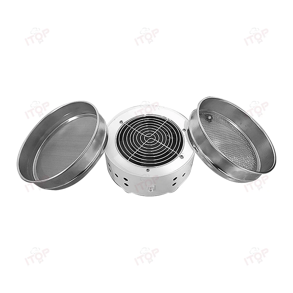 ITOP Coffee Bean Cooler 600g Roasted Coffee Beans Heat Exchanger Double Layer Stainless Steel Screen Mesh Rapid Heat Dissipation