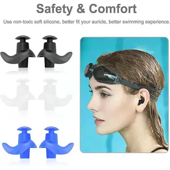 1 Pair Diving Water Sports Swimming Accessories With Collection Box Silicone Sport Dust-proof Waterproof Ear Soft Earplugs S1h1 tanie i dobre opinie CN (pochodzenie)