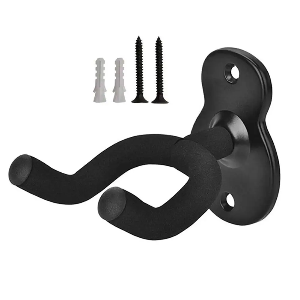 1PCUniversalMetalGuitarHangerAcousticWallMountHookNonslipHolderForElectricGuitar