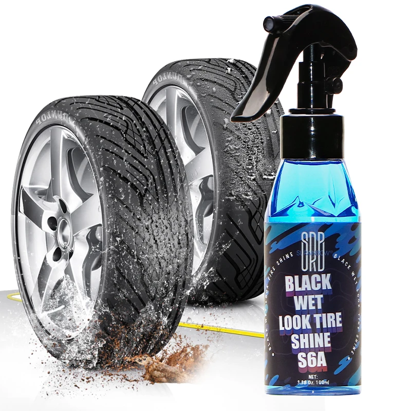 Black Wet Look Tire Shine Dressing, per un nuovo livello di brillantezza e profondità del nero, sicuro per auto, camion, moto, camper e altro