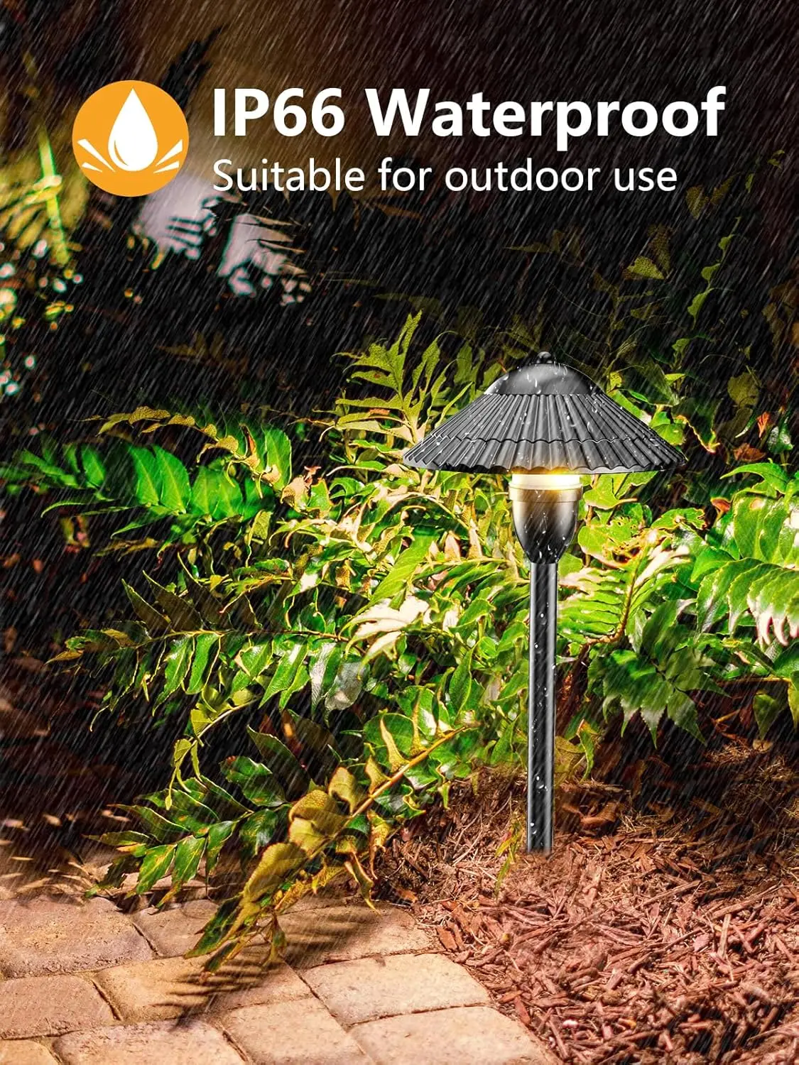 Low Voltage Landscape Pathway Lights, 5W Aluminum Outdoor LED Landscape Lighting, 12-24V 3000K Waterproof Wired Path Light for Y