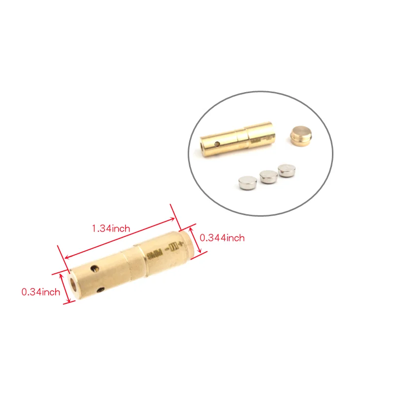 Laser Tactical Laser Bore Sight Collimator Boresighter Cartridge 9mm