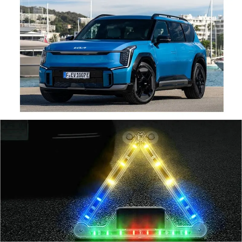 1X Accessori Per Auto Luci Stroboscopiche A Led Solari Della Polizia Per Kia Optima Picanto Carnival Cerato Telluride Seltos Ev9 Ev5 Xceed Ev4 Ev3