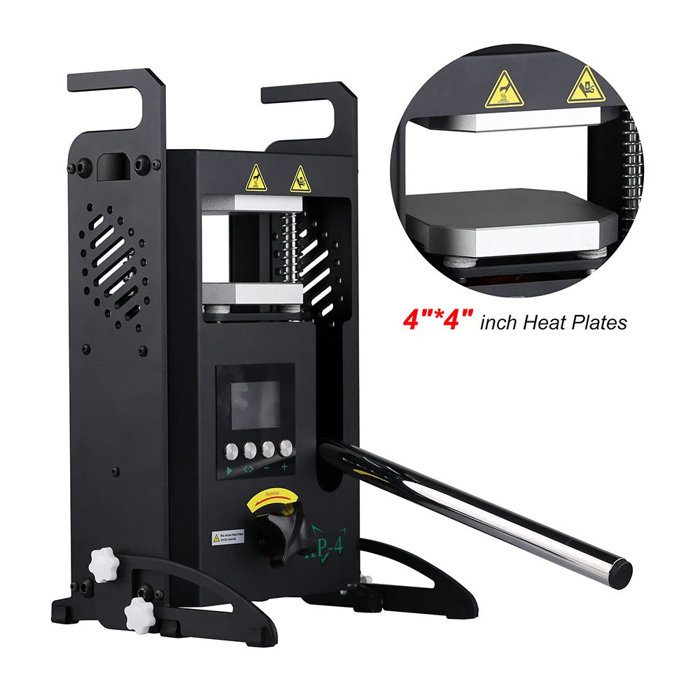 4 Ton Hydraulic Rosin Press Machine 600w Dual Heated Plates Press High Press Screen Touch control Oil Extractor 5