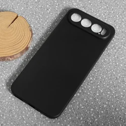 Sleek Black Matte TPU Silicone Case - Slim & Soft Back Cover Bumper for ZTE nubia Air (Black)
