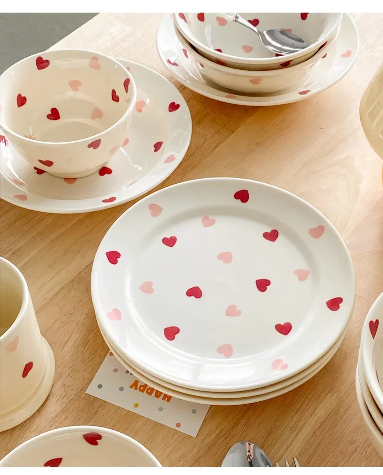 Nordic Dinner Plate Household Ceramic Cutlery Bowl Plate Cup Kitchen Supplies