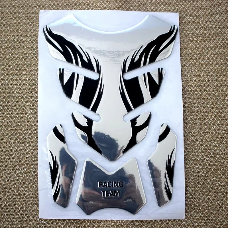 Universal Motorcycle Tankpad Sticker Fishbone 3D Oil Gas Protector Cover Decoration Moto Accessories