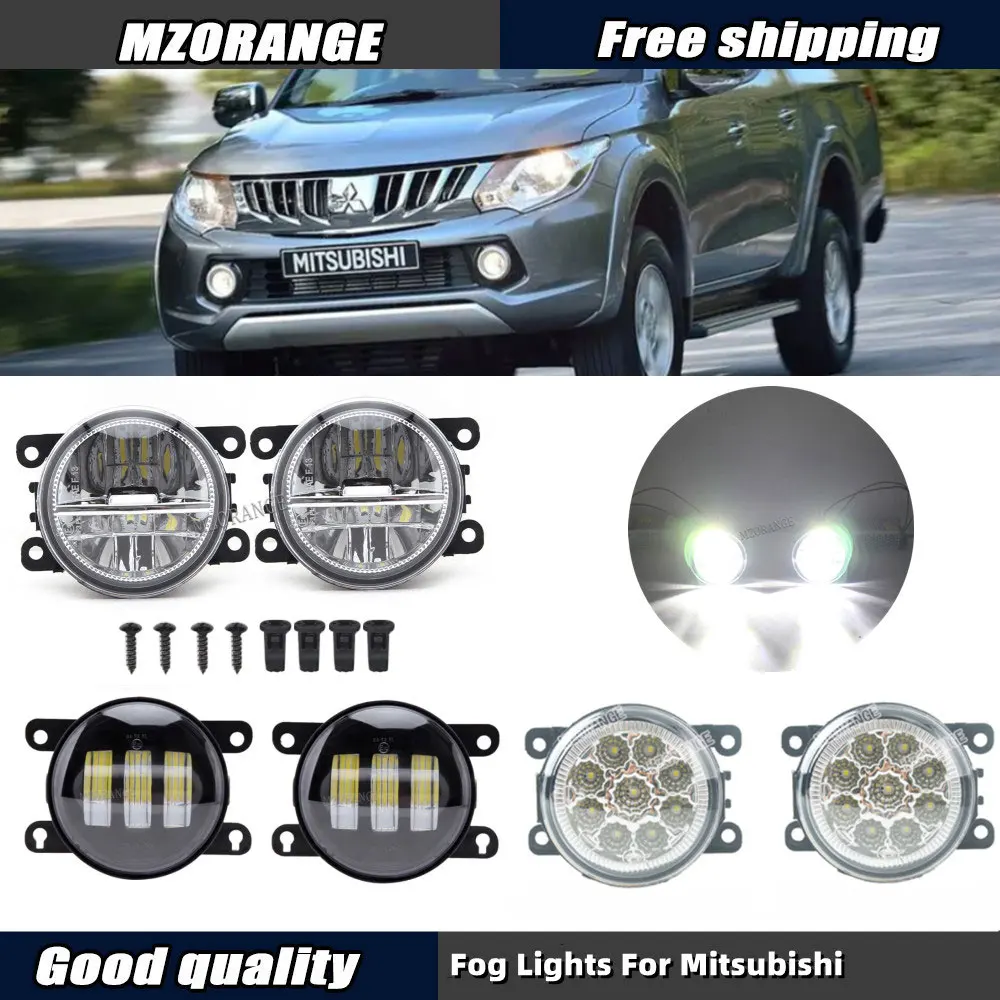 Luces Antiniebla LED DRL Blanco Xenón 6000K Para Mitsubishi Pajero, Outlander, ASX, L200 - Reemplazo Directo, 2 En 1