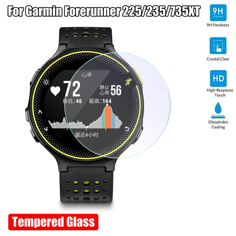 3pcs 9H Tempered Glass For Garmin Forerunner 235 225 735XT Screen Protector Film on Forerunner 735 XT 235 225 Protective Glass