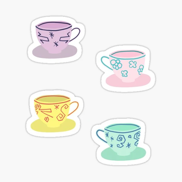 Rich Tea Computer Sticker Tea Party Bumper Stickers