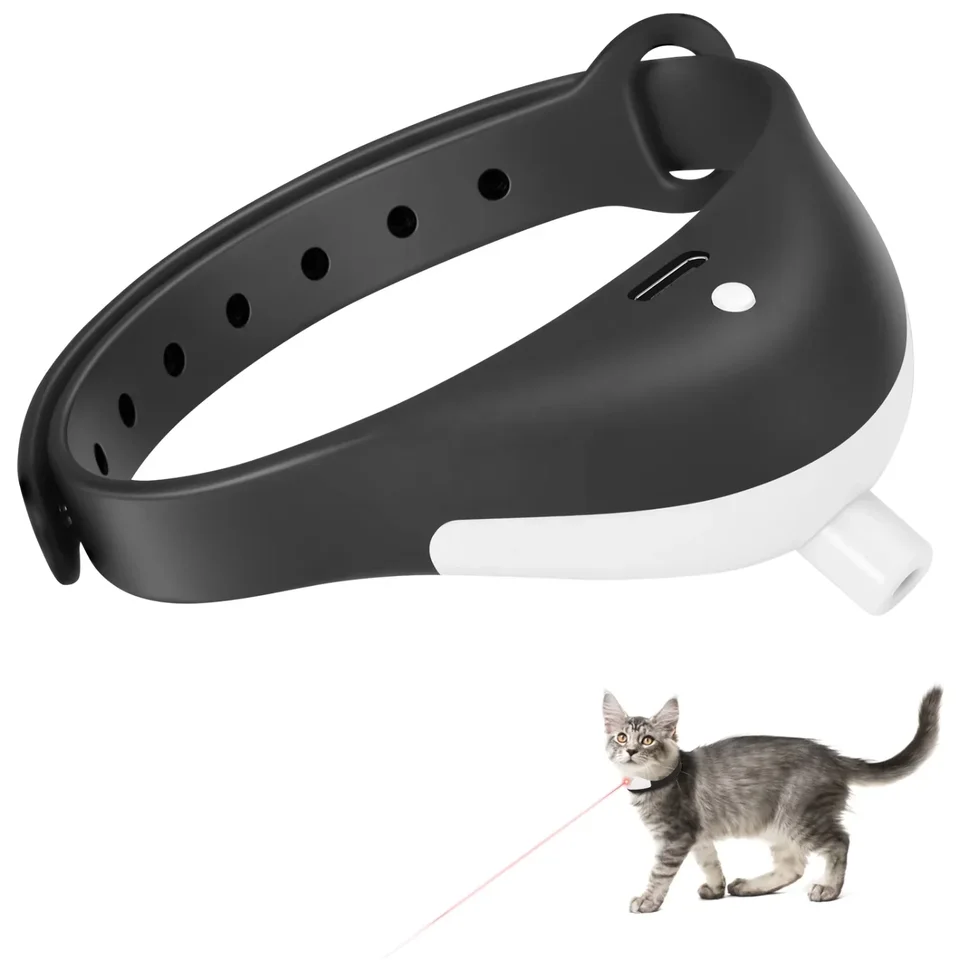 USB Rechargeable Interactive LED Cat Collar Toy
