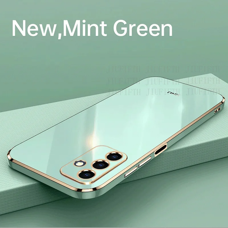 Elegant Soft Plating Square Frame Phone Case - Enhanced Protection and Style