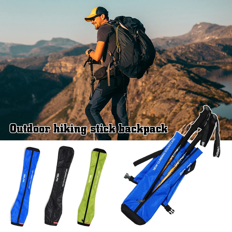 Outdoor Hiking Walking Stick Carry Bag Waterproof Walking Trekking Pole Bag Portable Foldable Hiking Poles