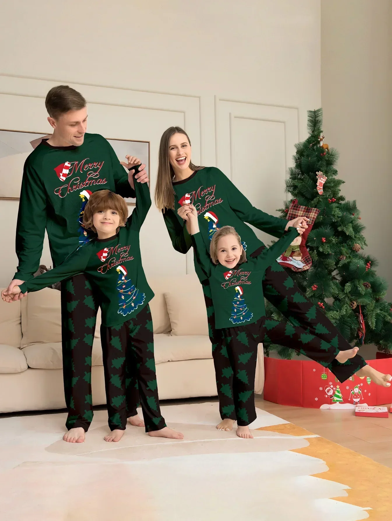 Christmas Pajamas Pijama Nordico Mujer Navideñas Familiares Grinch