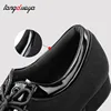 Men Modern Dance Shoes Boys Latin/Tango/Ballroom Shoes Rubber/Soft Sole Low Heels Man Dancing Shoes Black Professional 4