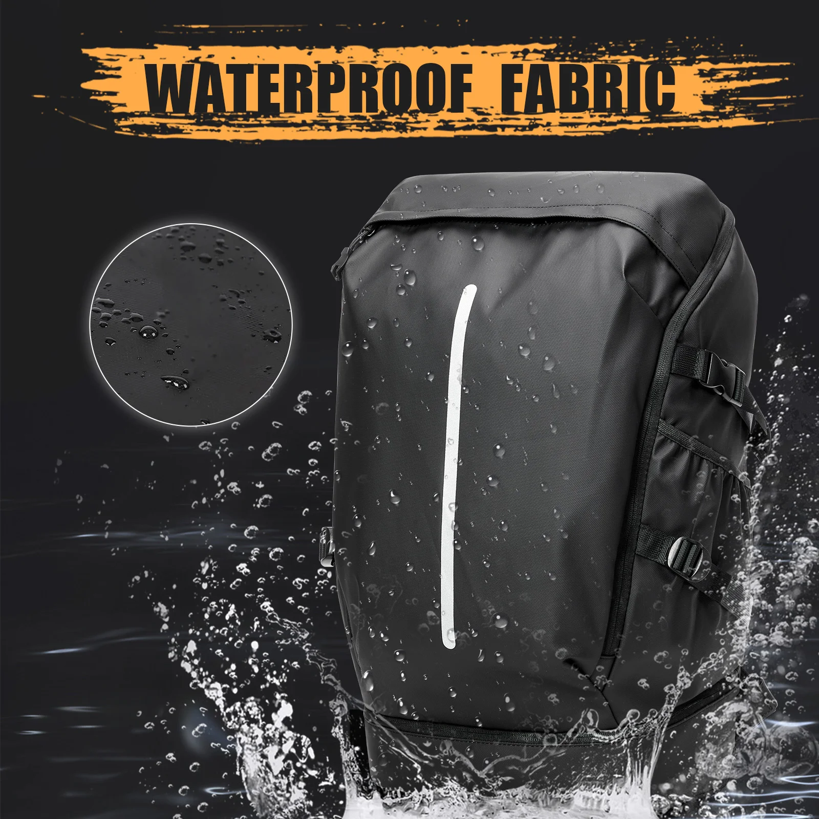 Outdoor Sports Travel Backpack For Men, Helmet bag, Motorcycle Backpack With Acareflective Strip, Weekend Leisure Backpack