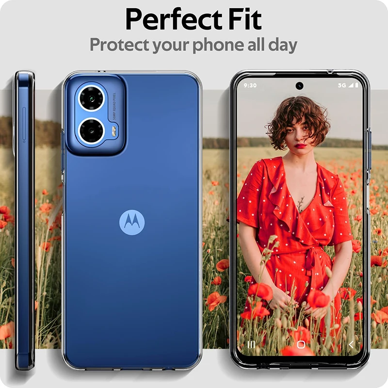Silicone Soft Clear Case For Motorola Edge 50 40 30 20 Pro Lite G24 G54 G84 G53 G73 G13 G62 G52 G42 Transparent Cover phone case phone protector cover
