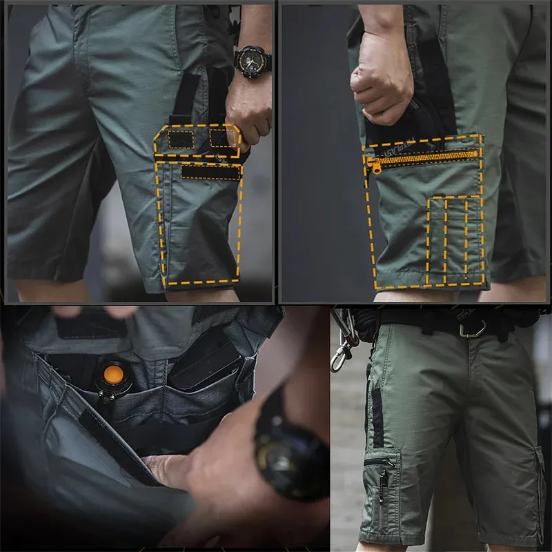 New Tactical Camouflage Shorts Outdoor Work Pants Men's Multi-pocket Casual Cargo Short Quick Dry Wear-resisting Shorts Male