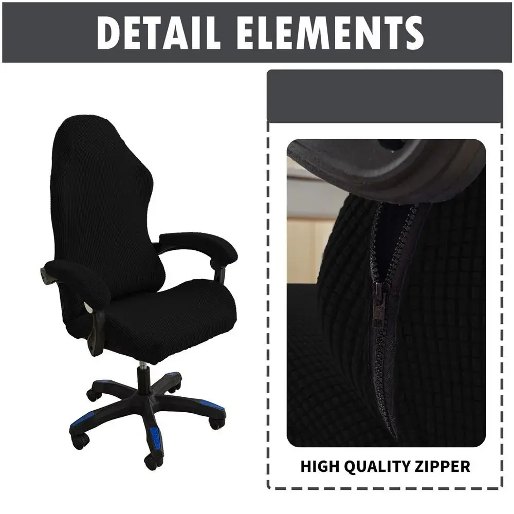 Solid Color Gaming Chair Cover Polyester Elastic Computer Chair Cover Dustproof Breathable Seat Protectors Gaming Chair