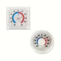 Universal Wall - Mount Indoor/Outdoor Dial Thermometer - Temperature Gauge (Round and Square)