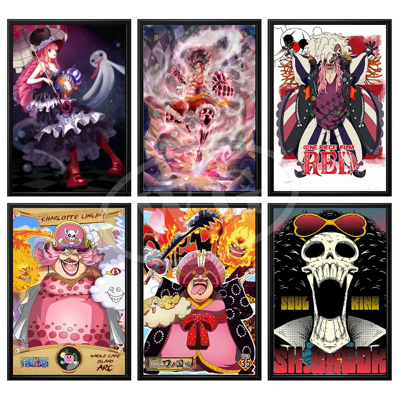 Bandai One Piece Classic Japanese Anime персонажи Perona BIG MOM холст живопись комната украшение эстетическое искусство