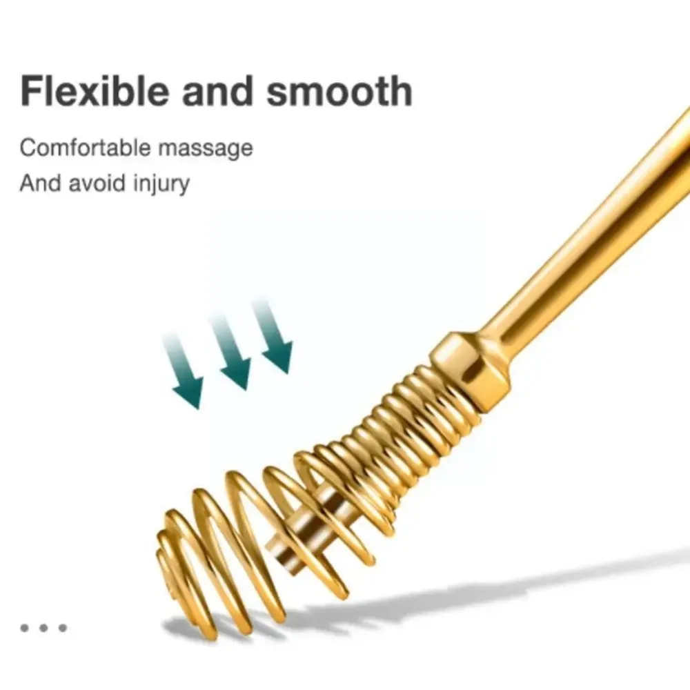 Ear Wax Cleaner 360&deg; Spiral Massage Ear Pick Canal Cleaner Stainless Steel Flexible Design