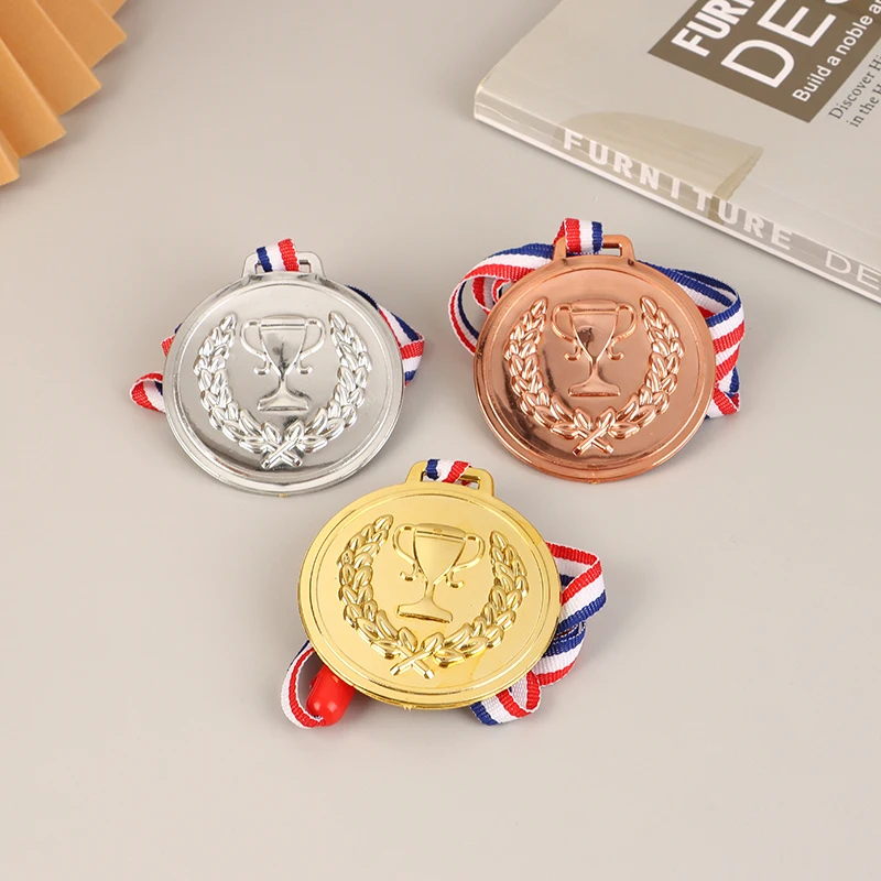 6cm plastic gold trophy cup Kids sports game medal Outdoor toys Kids reward toys gifts winner reward plastic trophy toys