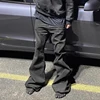 Men's Jeans Fashion Pants for Man Zipper Full Length Streetwear Pants Denim Black Solid Men's Clothing 1