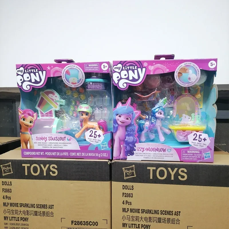 

Hasbro My Little Pony Movie Sparkling Scene Portfolio Anime Figure Sunny Izzy Doll Model Toys Collection Ornaments Kids Gifts