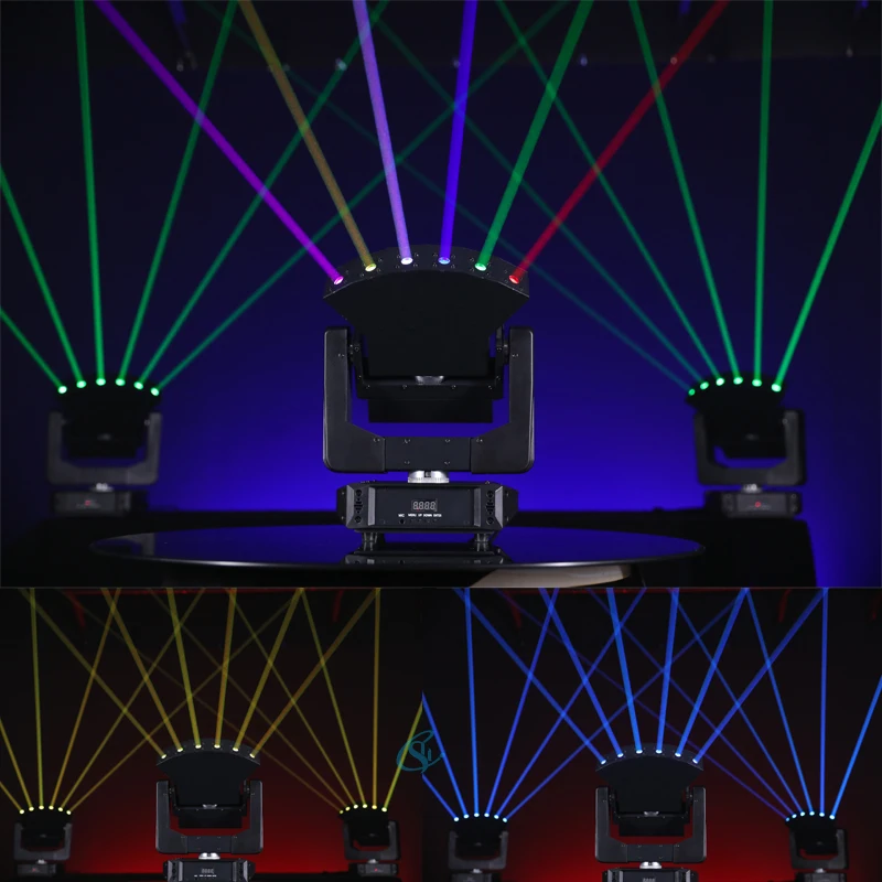 6 Eyes RGB Laser Moving Head Light Infinite Rotation Dmx512 Controller for Bar C