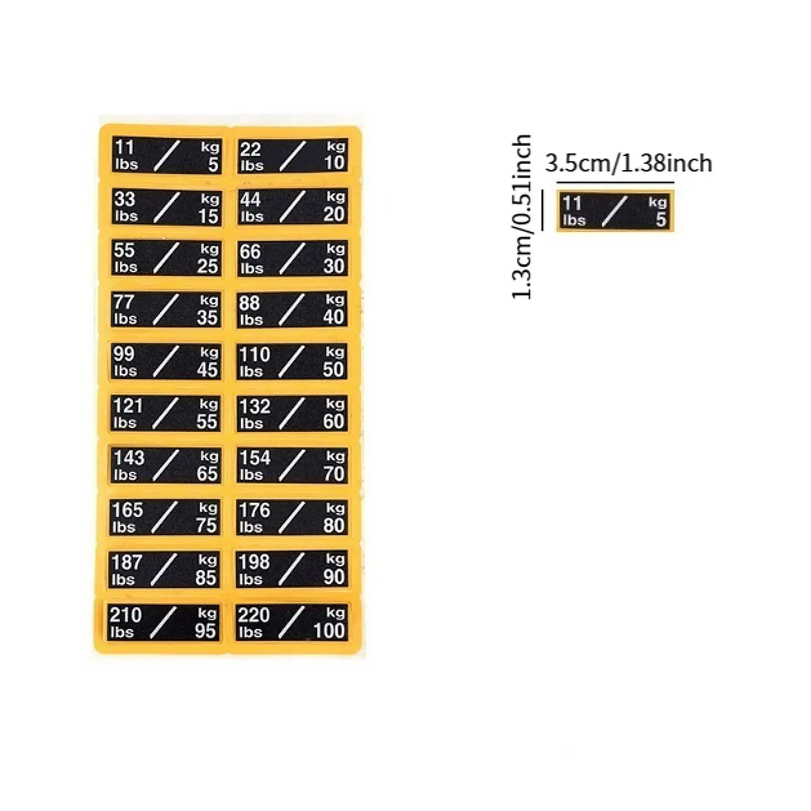 Circuit Breaker Label Sticker for Weight Identification Classification Strength Training Machine Attachments Weight Stack Labels 6