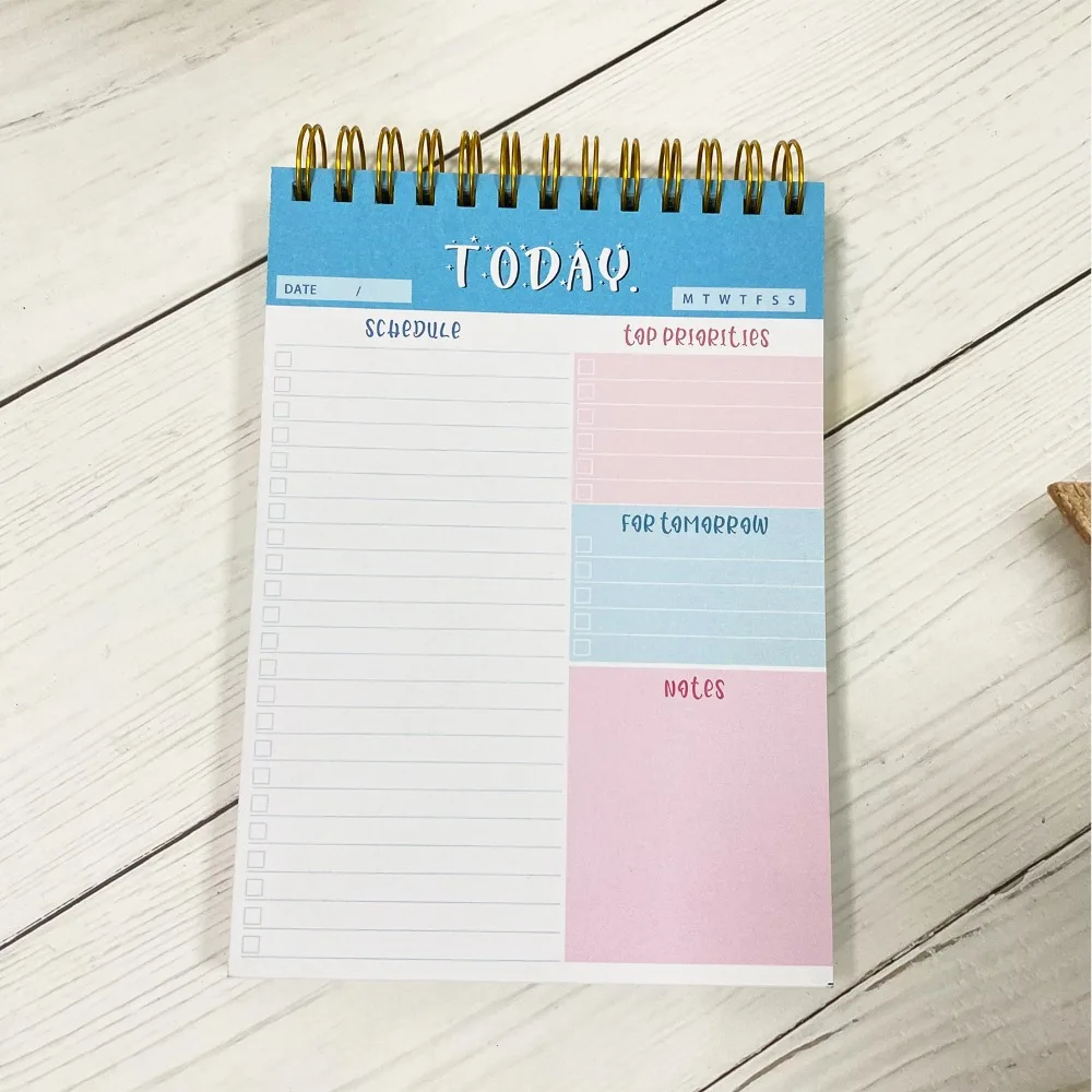 Wide To Do Planner Pianificazione settimanale Blocco note Orari A5 Notebook Planner Settimanale Planner di pasti Pad Cancelleria senza data - immagine 2