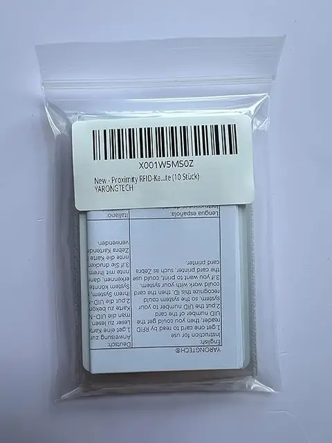 Proximity RFID Card 125KHZ EM4100 Read Only ID Smart Door Entry Access Control Plastic Card (Pack of 10) 4