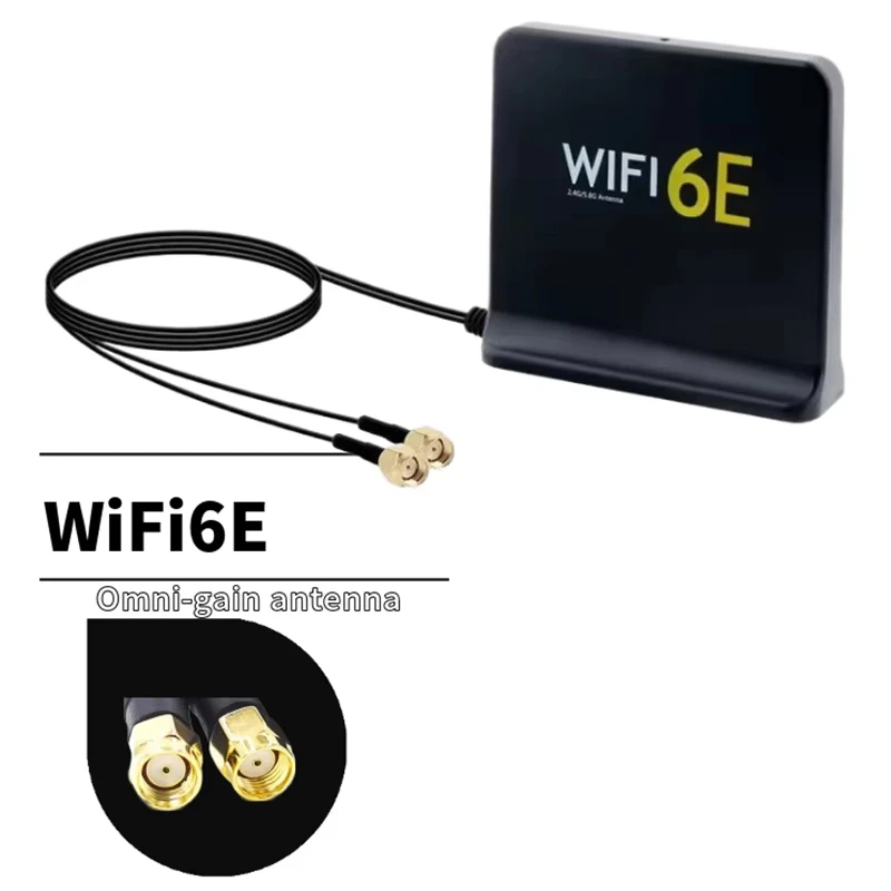Motherboard WIFI6E Antenna 2.4G 5G 6G Tri-band Extension Cable SMA Antenna Signal Amplifier Wireless WWAN Card Router Magnetic