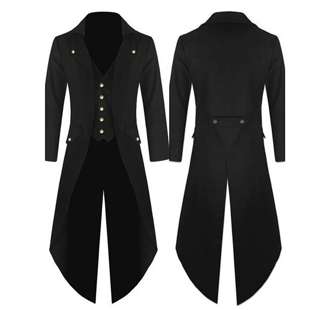Adult Men Victorian Costume 4 Colors Tuxedoed Tailcoat Gothic Steampunk ...