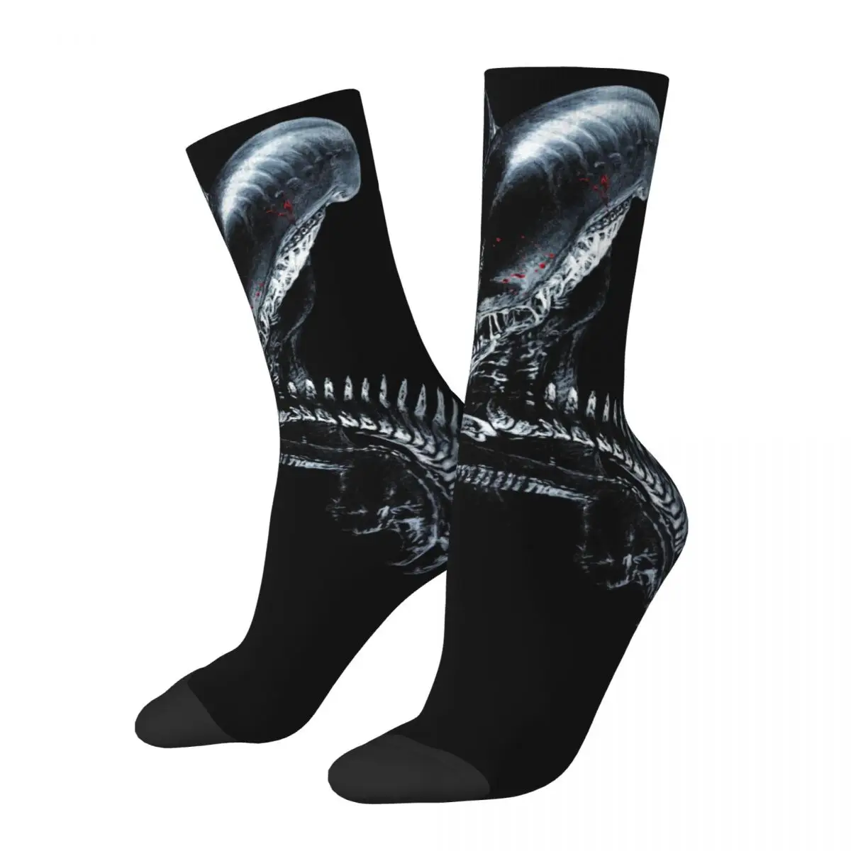 фигурка alien xenomorph Xenomorph Essential Alien Unisex Socks Windproof 3D Print Happy Socks Street Style Crazy Sock