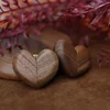 1PCS Free Engraving Name Love Heart Shaped Walnut Wood Ring Box For Wedding Ceremony Jewelry Box Storage Proposal Wedding Gift 3