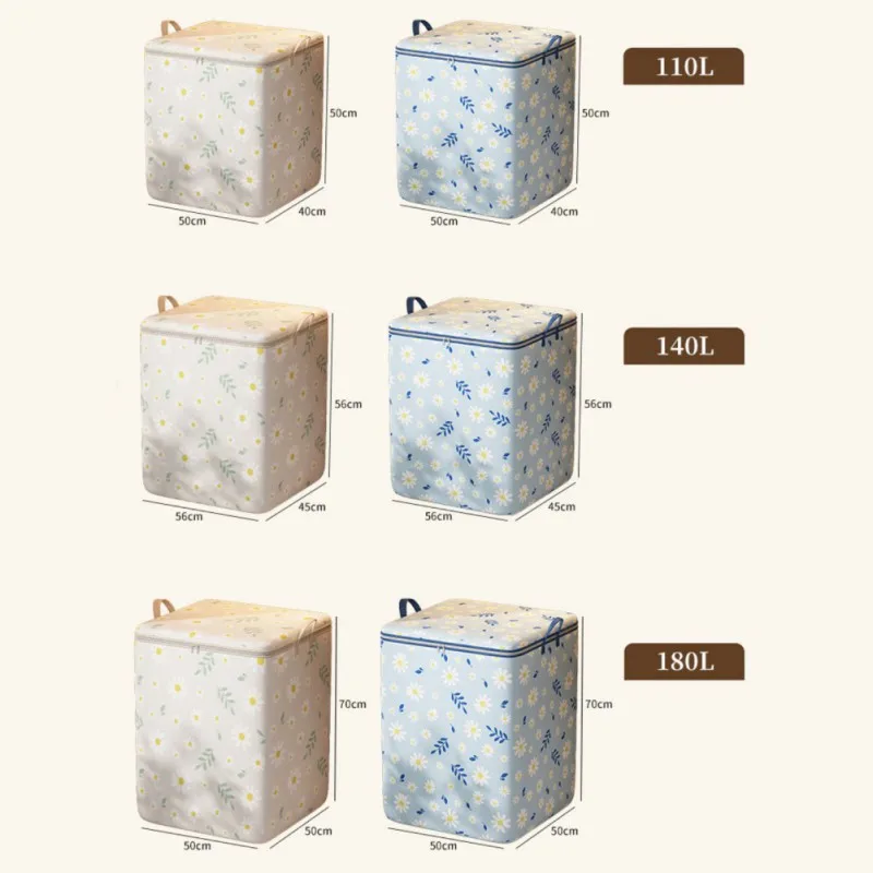 Fabric Storage Bins Large Storage Baskets with Zzipper and Handles Closet Organizer for Clothing Blanket Bedding Comforters 6