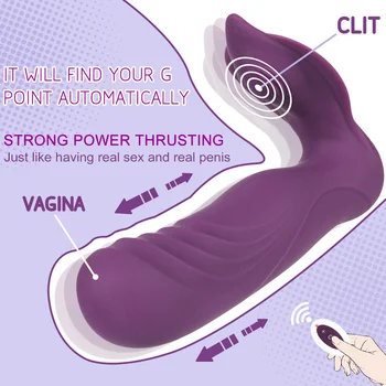 Dildo 10 Speed Vibrating Pulse Vibrator with Female Stimulator Vaginal Wall G spot Clitoris Stimulation Wearable Panties Sex Toy 3