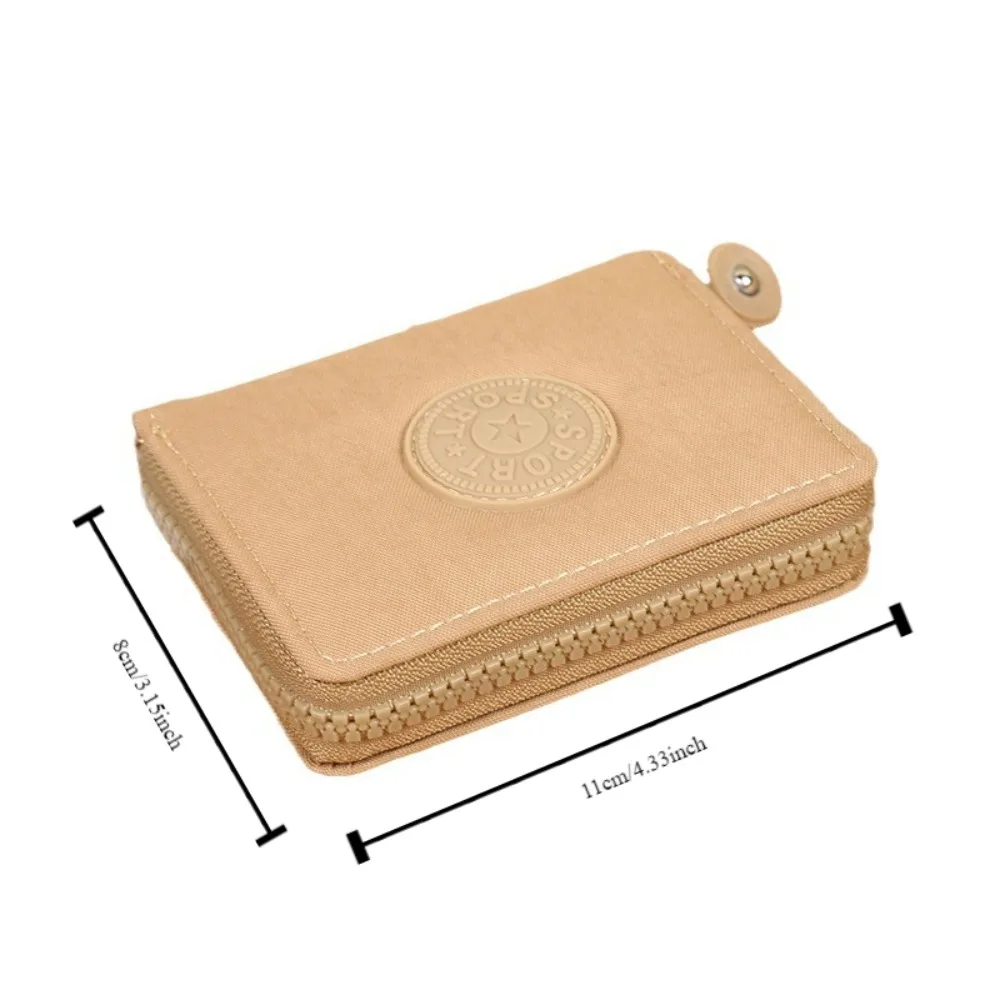 Mini Wallet Durable Zipple Canvas Card Holder Money Bag Women Girls