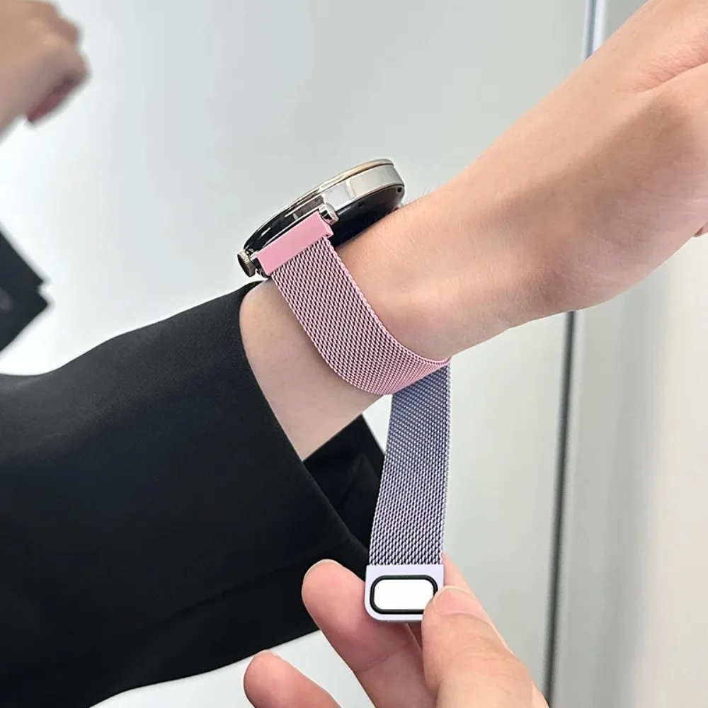 Elegant Stainless Steel Mesh Magnetic Loop Strap, Quick Release 20mm/22mm Milanese Band