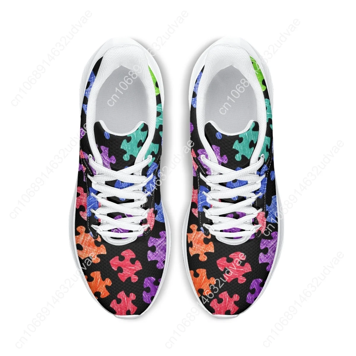 Colorful Autism Sport Sneakers for Women Lightweight Non-Slip Flats Outdoor Air Cushion Running Shoes Chaussure Hot